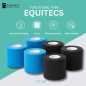 Preview: EquiTecs Functional Tape 4-Way 7,5cmx5m Set (Hellblau,Schwarz)