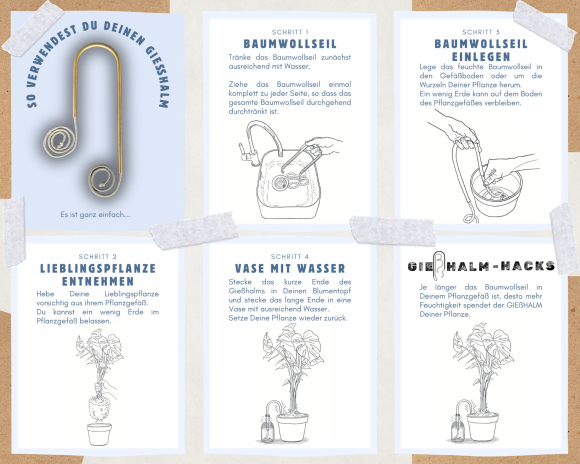 Preview: Gießhalm klein - Messing / Milchweiß