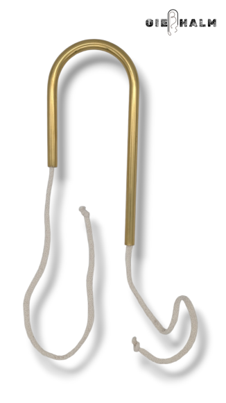 Gießhalm klein - Messing / Milchweiß