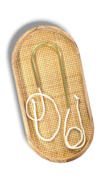 Preview: Gießhalm klein - Messing / Milchweiß