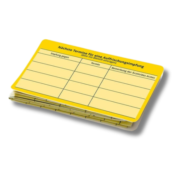 Preview: Internationaler Impfausweis im Scheckkartenformat mit 43 Impfzeilen