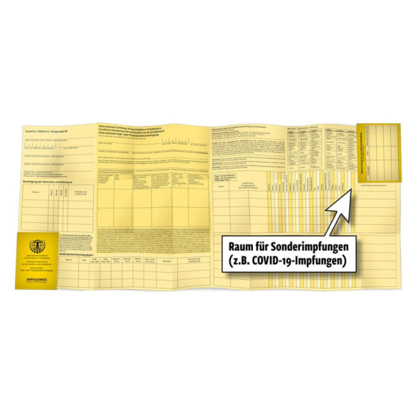 Preview: Internationaler Impfausweis im Scheckkartenformat mit 43 Impfzeilen