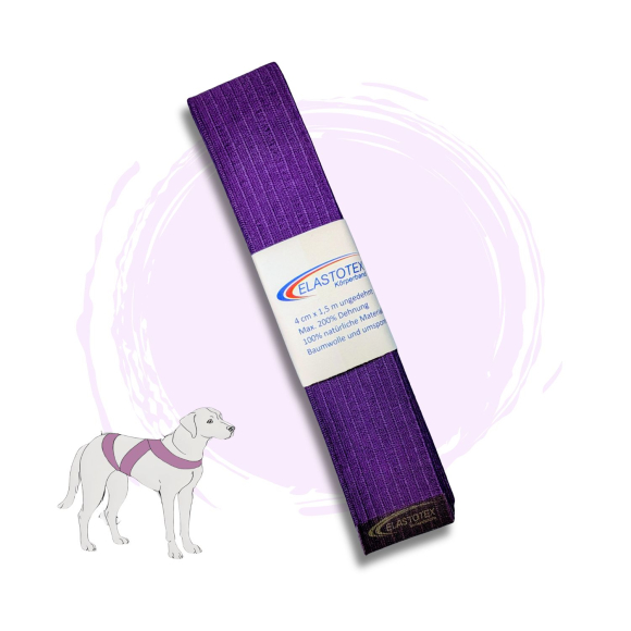 Elastotex Körperband für Hunde Darkviolet 4cmx1,5m