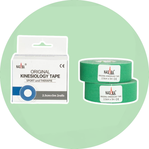Nasara KINESIOLOGIC Tape 2,5 cmx5 m - 2 rolls