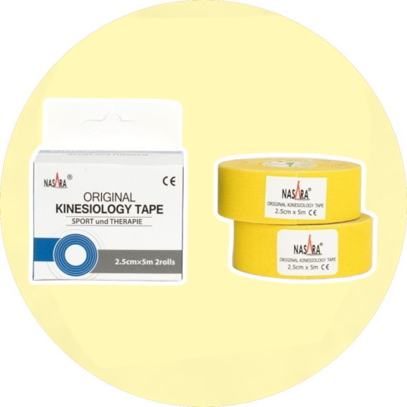 Nasara KINESIOLOGIC Tape 2,5 cmx5 m - 2 rolls