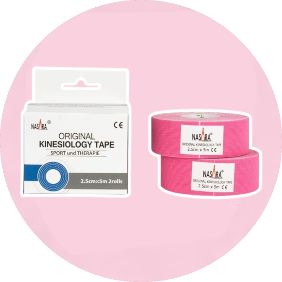 Nasara KINESIOLOGIC Tape 2,5 cmx5 m - 2 rolls