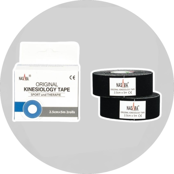 Nasara KINESIOLOGIC Tape 2,5 cmx5 m - 2 rolls