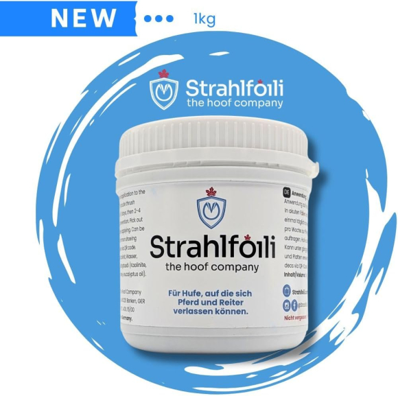 Strahlfoili – 1kg Hufpflege – zur Pflege bei Strahlfäule – für Hufstrahl, die Hufsohle & weiße Linie – unterstützend bei bakteriell belasteten Hufbereichen