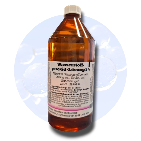Hydrogen peroxide 3% solution, 1000ml
