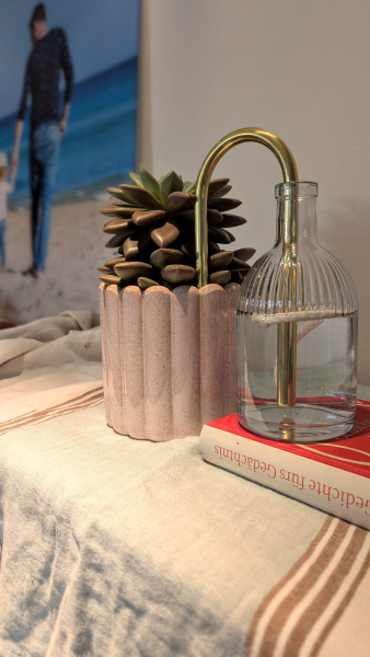 Gießhalm klein - Messing / Milchweiß