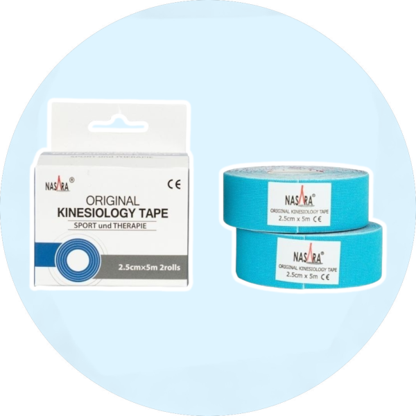 Nasara KINESIOLOGIC Tape 2,5 cmx5 m - 2 rolls