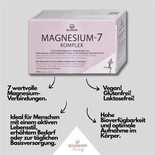 Gesundform Magnesium-7 Komplex Vega-Caps 120St.