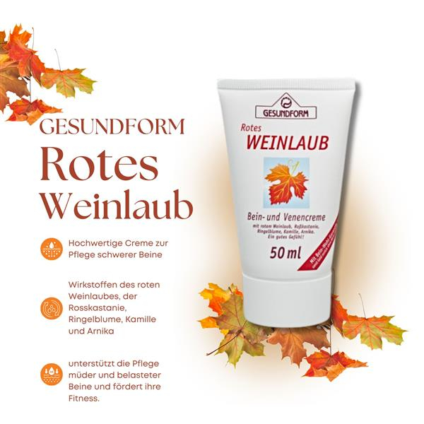 GESUNDFORM rotes Weinlaub Creme Reisegröße 50ml