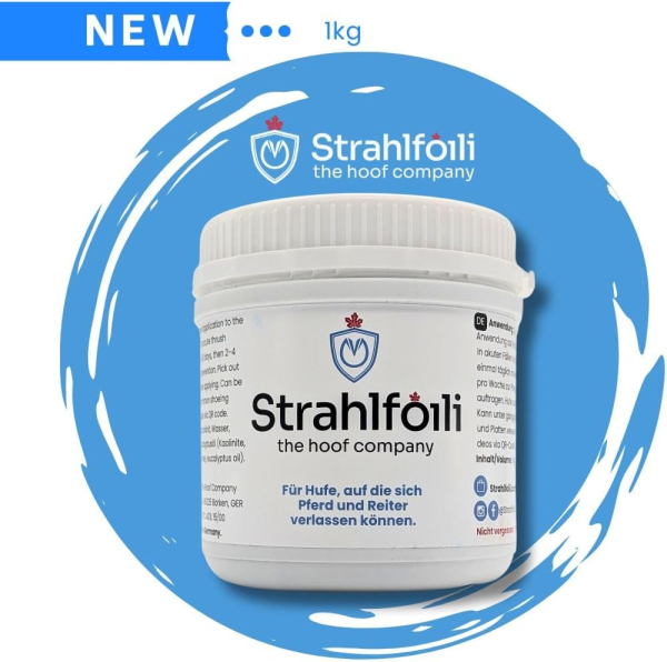 Strahlfoili – 1kg Hufpflege – zur Pflege bei Strahlfäule – für Hufstrahl, die Hufsohle & weiße Linie – unterstützend bei bakteriell belasteten Hufbereichen
